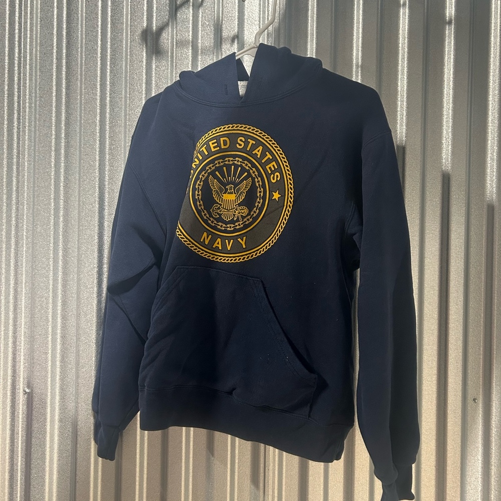 Vintage United States Navy Hooded Sweatshirt Sz small Made In USA Essential